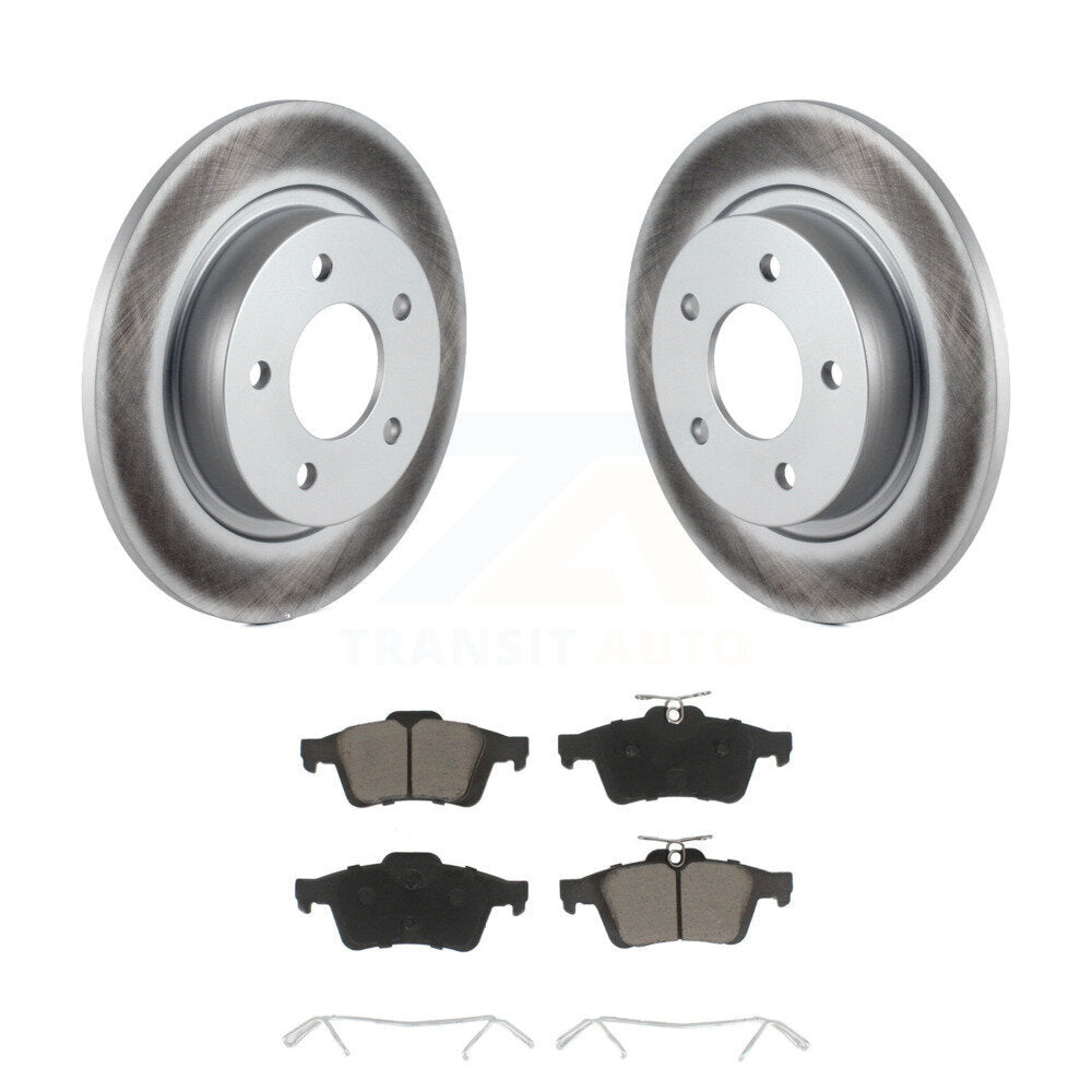 Rear Coated Disc Brake Rotors And Ceramic Pads Kit For Mazda 3 Sport