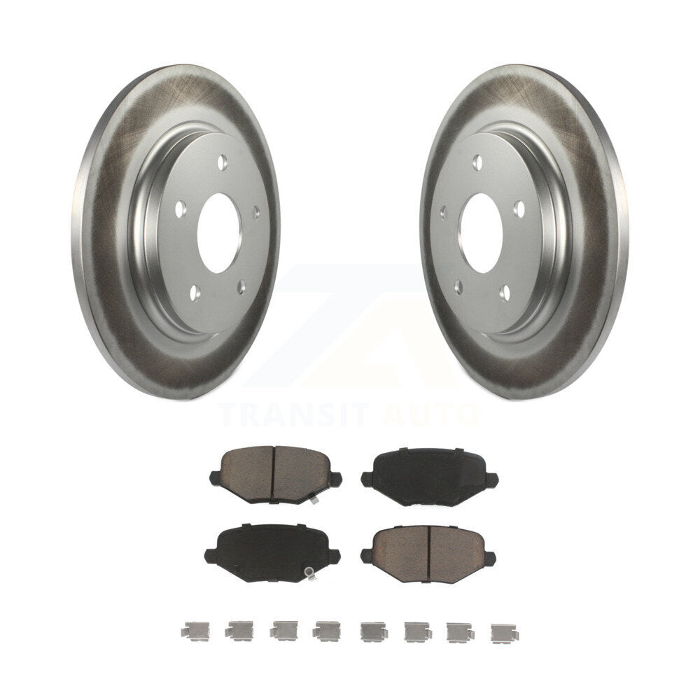 Rear Coated Brake Rotors Ceramic Pad Kit For Dodge Grand Caravan Chrysler Town &