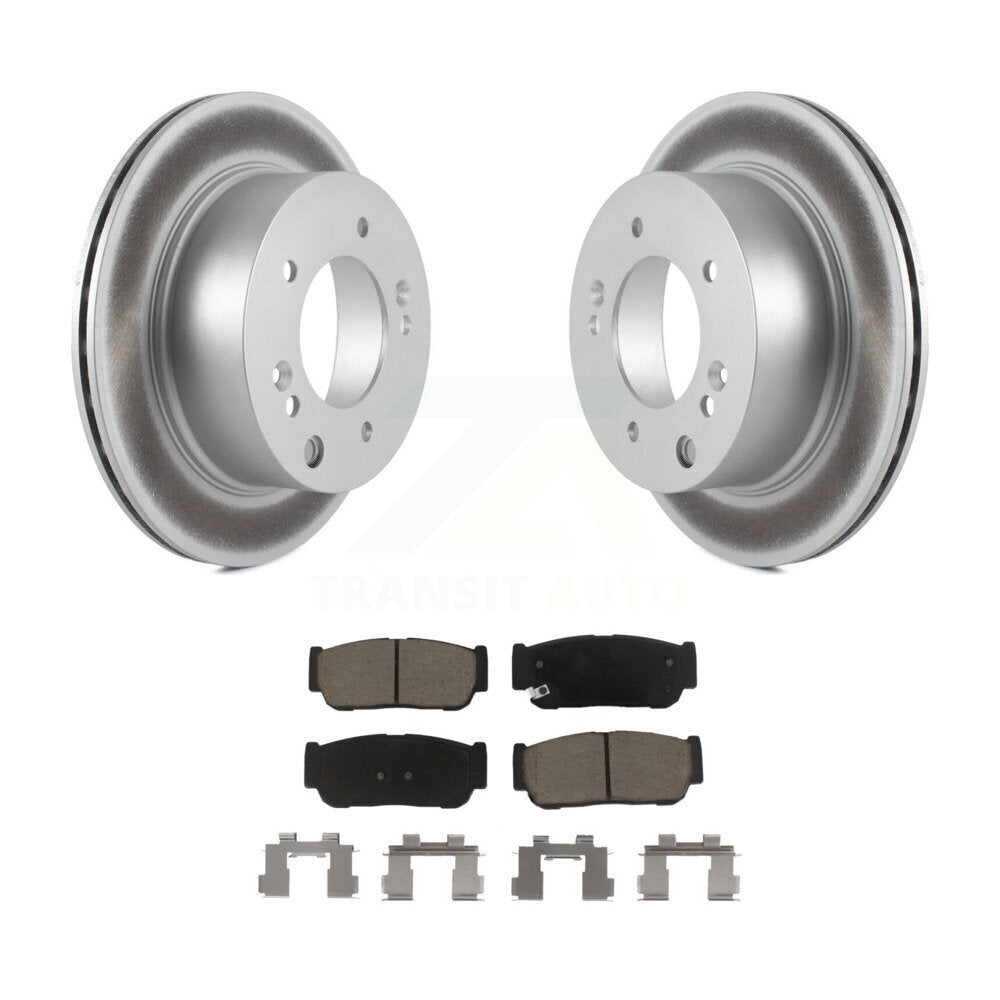 Kit de rotors de frein à disque à revêtement arrière et de plaquettes en céramique pour Kia Sorento 2003 – 2006 