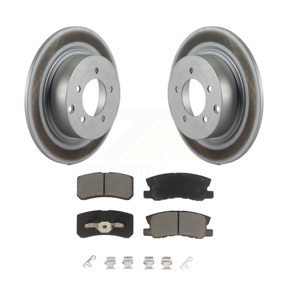 Rear Coated Brake Rotors Ceramic Pad Kit For Jeep Patriot Dodge Chrysler Compass