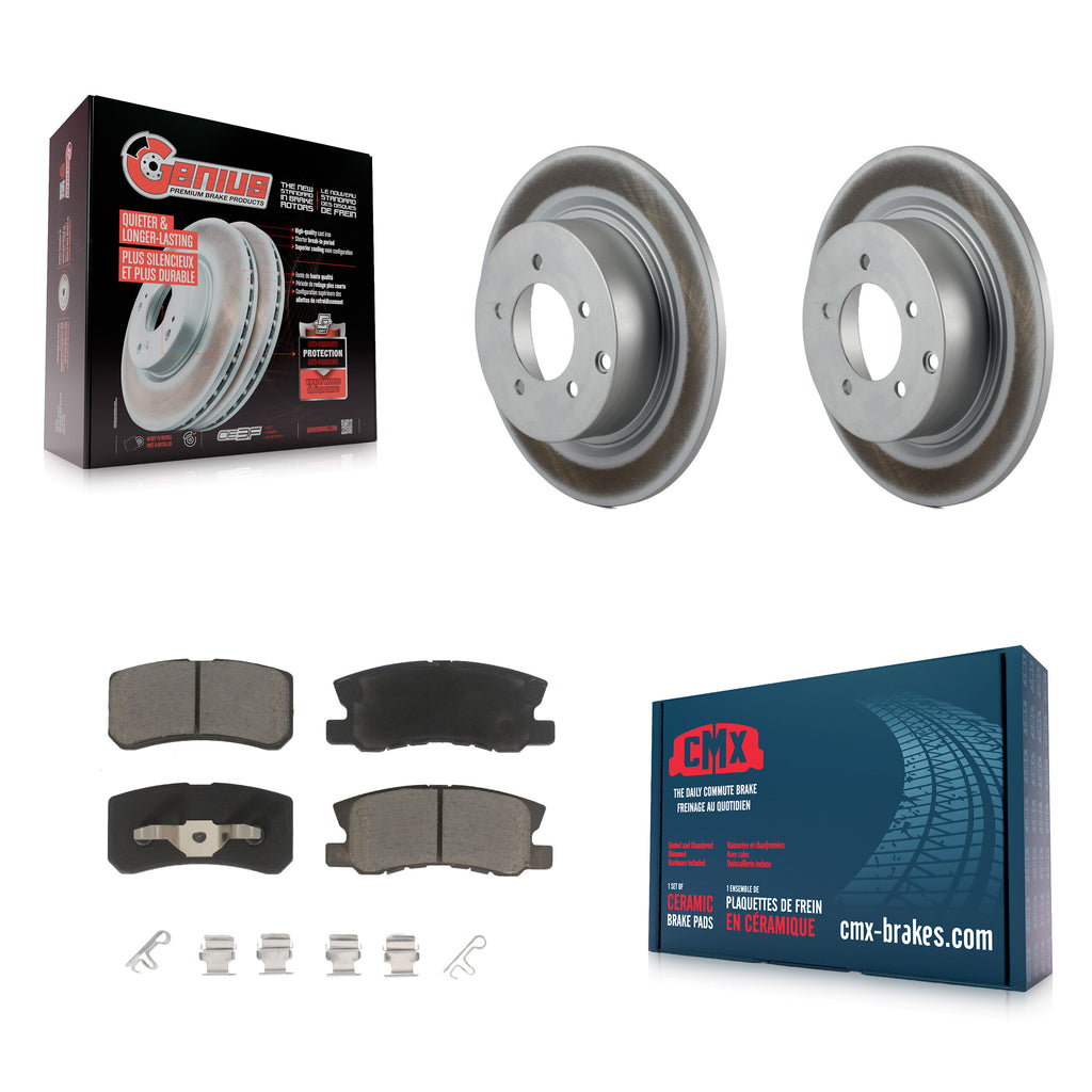 Rear Coated Brake Rotors Ceramic Pad Kit For Jeep Patriot Dodge Chrysler Compass