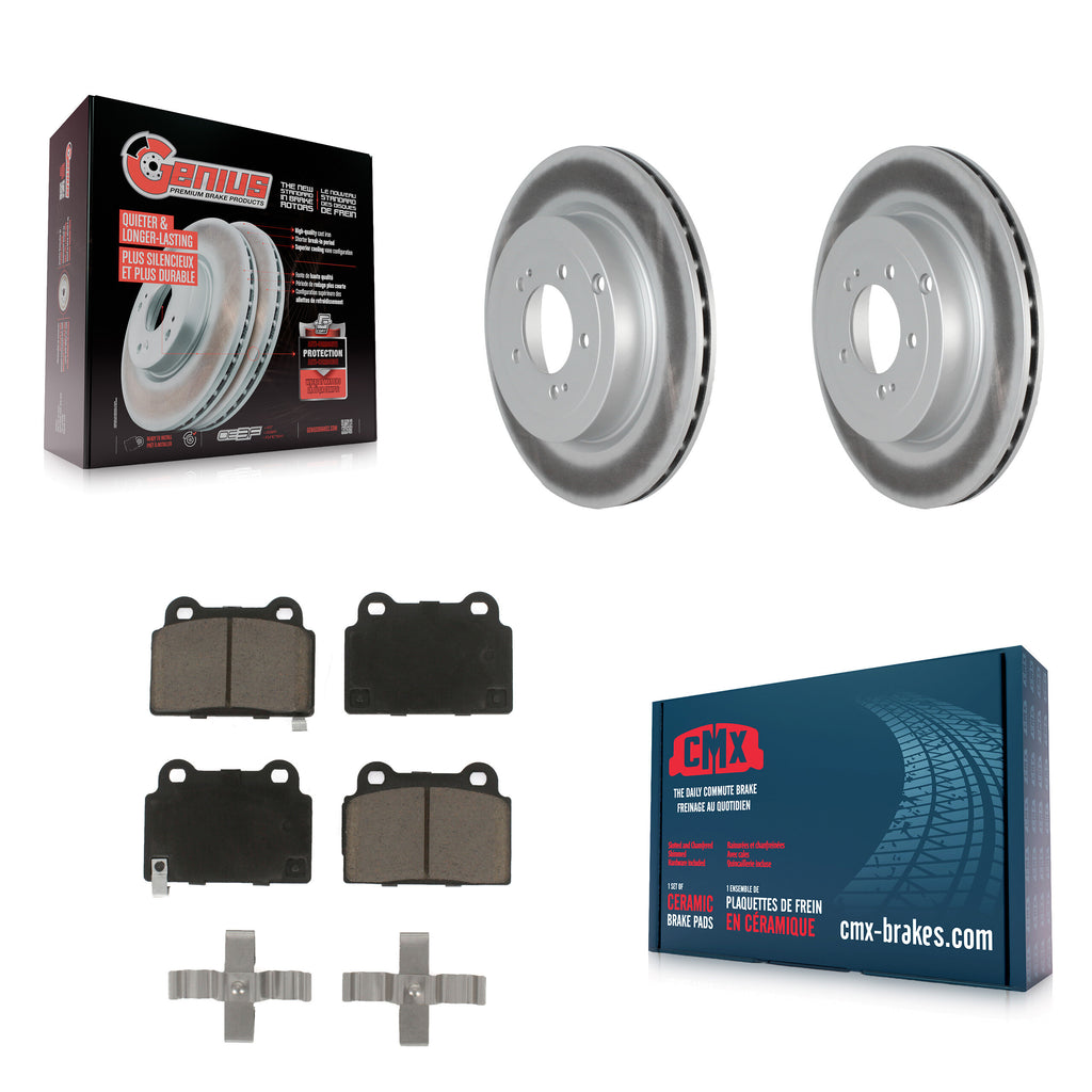 Kit de rotors de frein à disque à revêtement arrière et de plaquettes en céramique pour Mitsubishi Lancer 