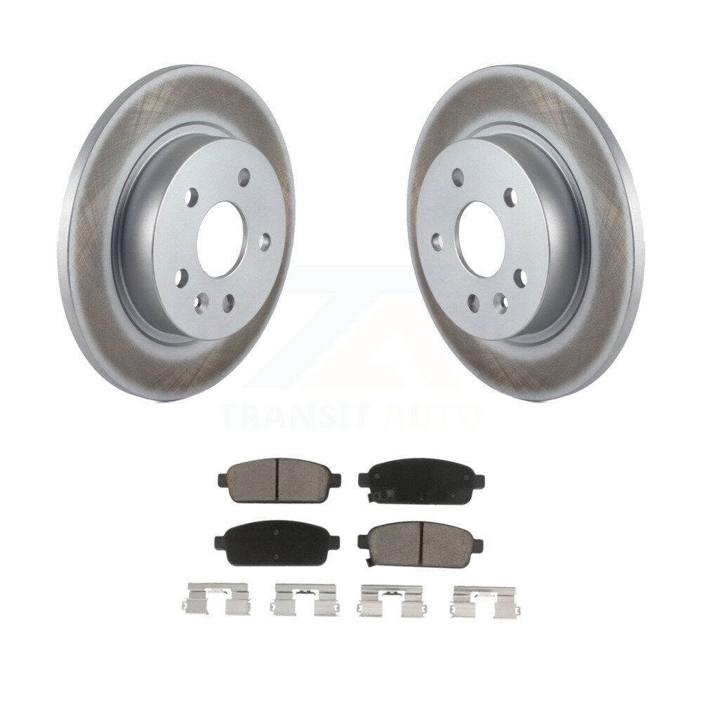 Rear Coated Brake Rotor & Ceramic Pad Kit For Chevrolet Cruze Sonic Buick Encore