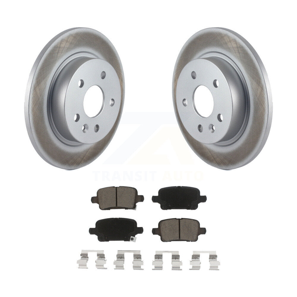 Rear Coated Disc Brake Rotors And Ceramic Pads Kit For Chevrolet Cruze