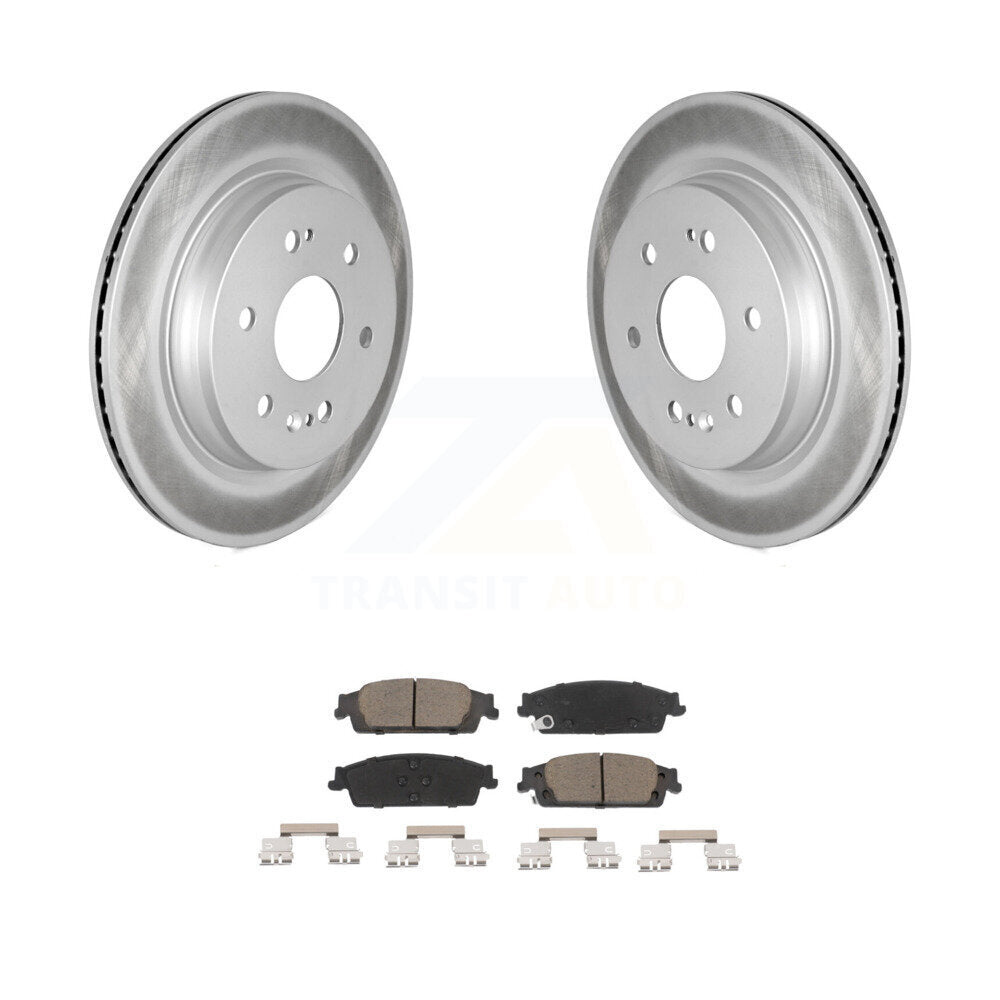 Rear Coat Brake Rotor Ceramic Pad Kit For Chevrolet Silverado 1500 LD GMC Sierra