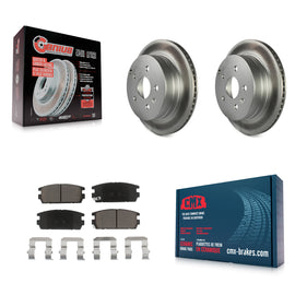 Rear Coated Disc Brake Rotor & Ceramic Pad Kit For Chevrolet Equinox GMC Terrain