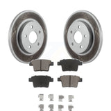 [Rear] 2006-2008 Jaguar X-Type Premium Coated Rotors & Ceramic Pads Brake Kit For Max Braking