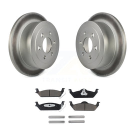 [Rear] 2003-2004 Dodge Dakota Premium Coated Rotors & Ceramic Pads Brake Kit For Max Braking