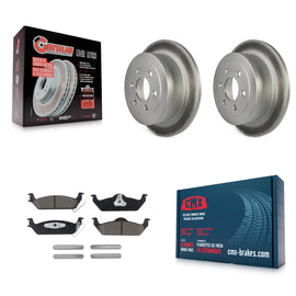 [Rear] 2003-2004 Dodge Dakota Premium Coated Rotors & Ceramic Pads Brake Kit For Max Braking