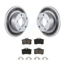 Rear Coated Disc Brake Rotors And Ceramic Pads Kit For Volkswagen Passat Audi A6