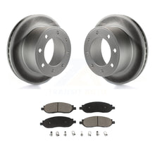 Charger l&#39;image dans la galerie, Rear Coat Brake Rotors Ceramic Pad Kit For 2005-2007 Ford F-250 Super Duty F-350