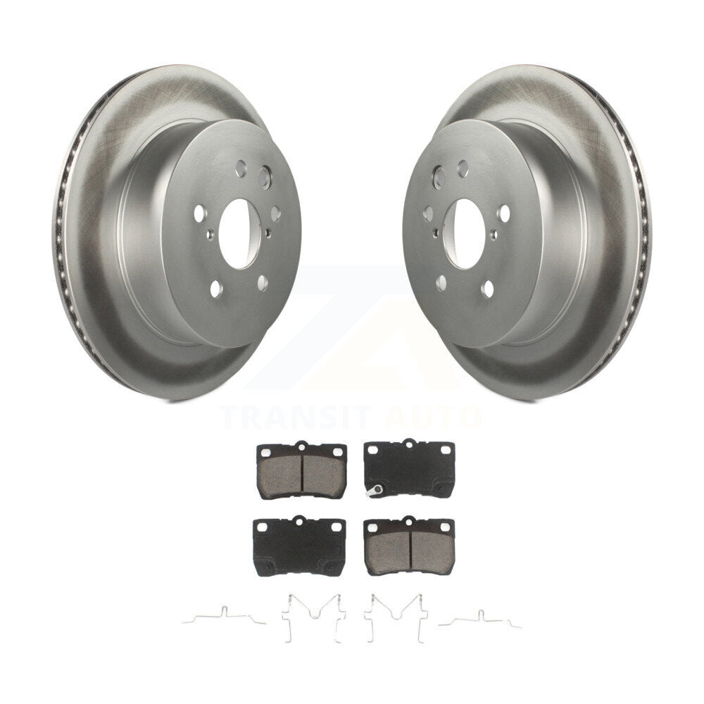 Rear Coated Brake Rotors Ceramic Pad Kit For Lexus IS250 GS350 IS350 GS300 GS430