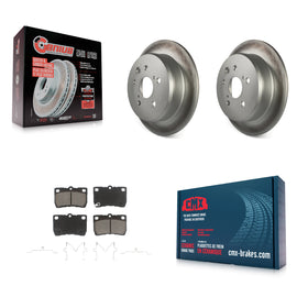 Rear Coated Disc Brake Rotors And Ceramic Pads Kit For Lexus IS250