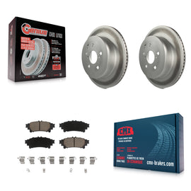 Rear Coated Disc Brake Rotors And Ceramic Pads Kit For Lexus IS250 IS350
