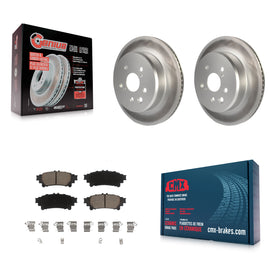 Rear Coated Brake Rotor Ceramic Pad Kit For Lexus GS350 IS300 IS200t IS350 RC350