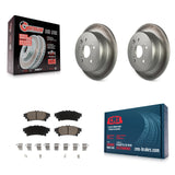 Rear Coated Disc Brake Rotors And Ceramic Pads Kit For Lexus IS250