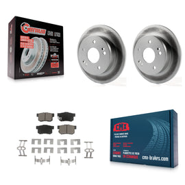 Rear Coated Brake Rotor Ceramic Pad Kit For Honda Accord Civic Acura RSX Integra
