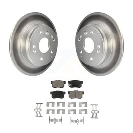 Rear Coated Disc Brake Rotors And Ceramic Pads Kit For Acura TL Honda Element