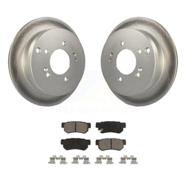 Rear Coated Brake Rotor Ceramic Pad Kit For Hyundai Santa Fe Kia Sportage Tucson