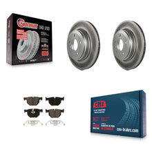 Load image into Gallery viewer, Rear Coated Disc Brake Rotors And Ceramic Pads Kit For BMW 530i 525i 528i