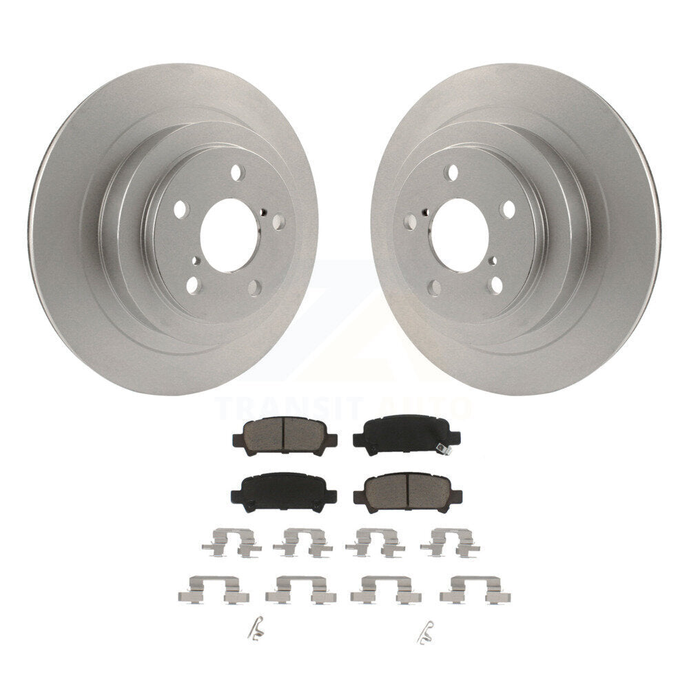 Rear Coated Disc Brake Rotors And Ceramic Pads Kit For Subaru Legacy