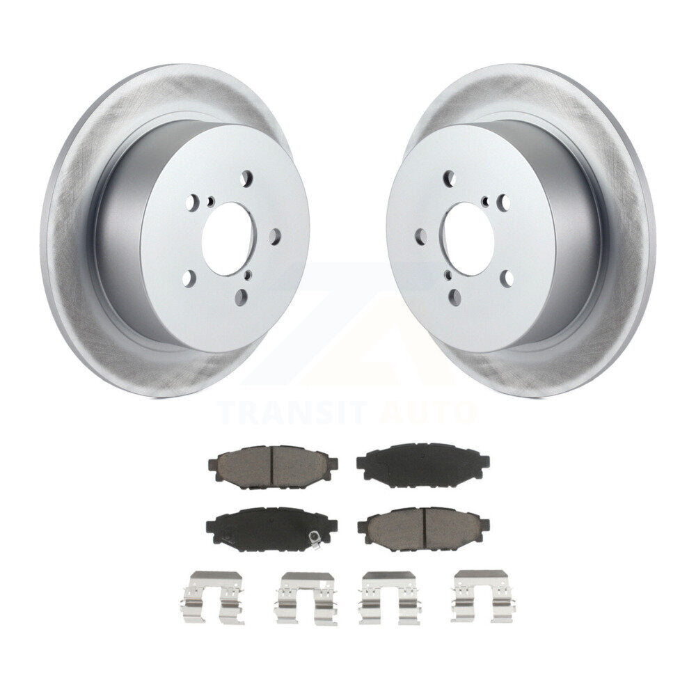 Rear Coated Disc Brake Rotors And Ceramic Pads Kit For Subaru Outback Legacy