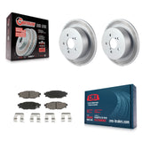 Rear Coated Disc Brake Rotors And Ceramic Pads Kit For Subaru Outback Legacy