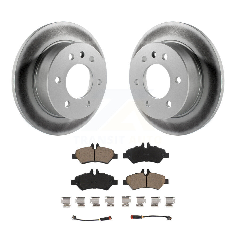 Rear Coat Brake Rotor Ceramic Pad Kit For Sprinter 2500 Mercedes-Benz Dodge 3500