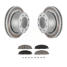 Charger l&#39;image dans la galerie, Rear Coated Disc Brake Rotors And Ceramic Pads Kit For Ram 2500 3500 1500 Dodge