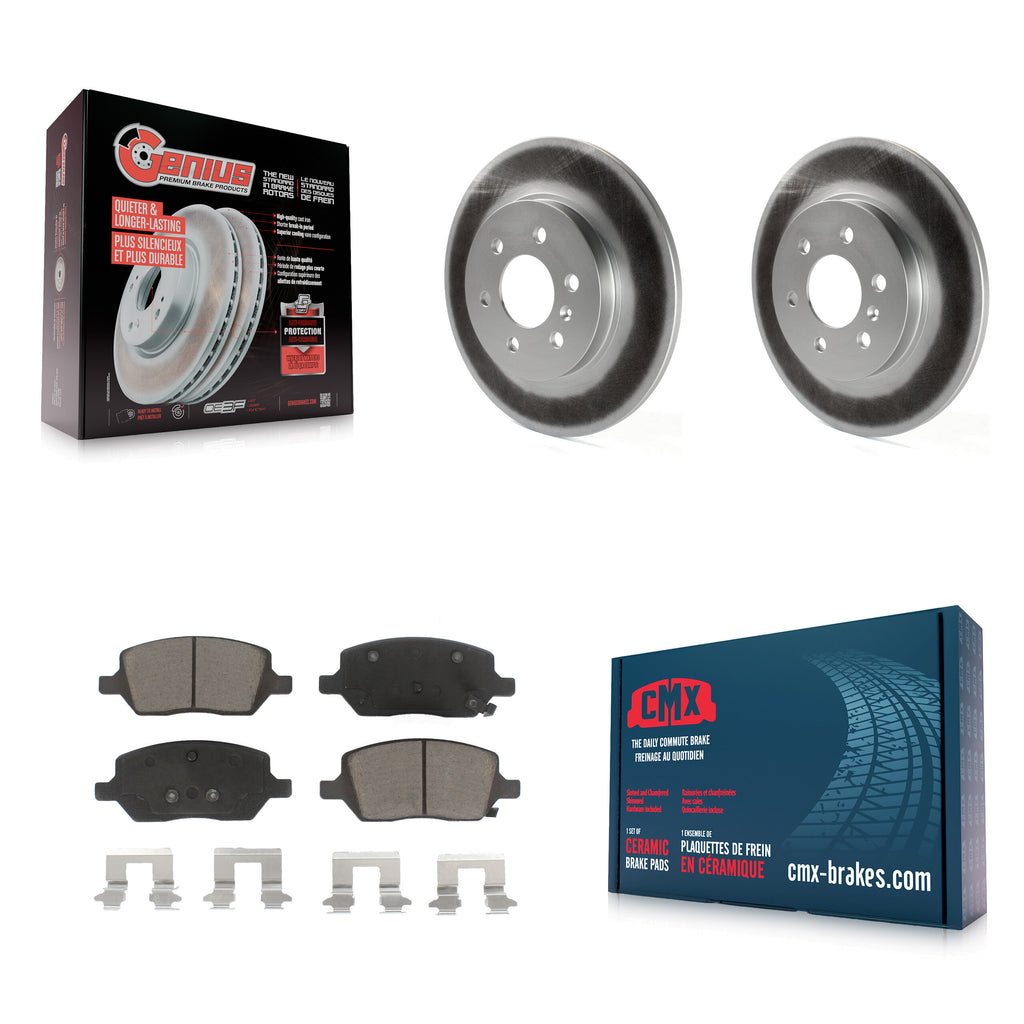 Rear Coat Brake Rotor Ceramic Pad Kit For Chevrolet Uplander Buick Terraza Relay