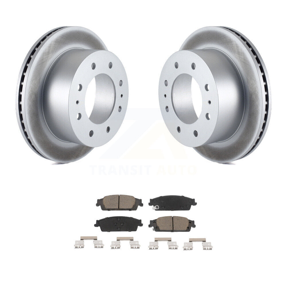 Rear Coated Disc Brake Rotors And Ceramic Pads Kit For Chevrolet Suburban