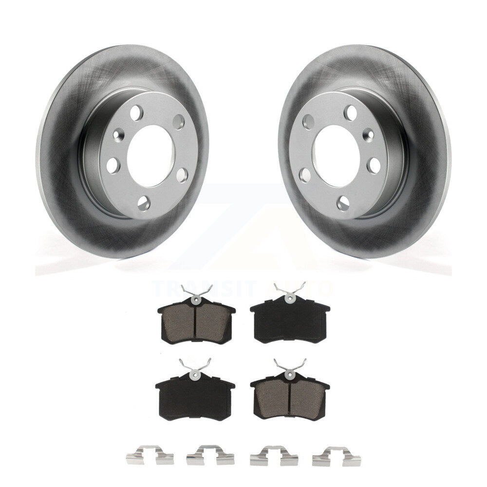 Rear Coated Brake Rotor Ceramic Pad Kit For Volkswagen Jetta Beetle Golf Audi TT