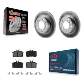 Rear Coated Brake Rotor Ceramic Pad Kit For Volkswagen Jetta Beetle Golf Audi TT