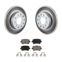 Load image into Gallery viewer, Rear Coated Disc Brake Rotor Ceramic Pad Kit For Volkswagen Jetta Rabbit Audi A3