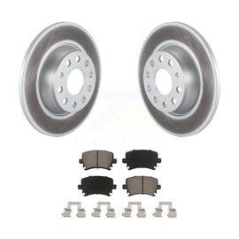 Rear Coated Brake Rotor Ceramic Pad Kit For Volkswagen Jetta Passat GTI Eos Audi