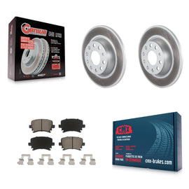 Rear Coated Brake Rotor Ceramic Pad Kit For Volkswagen Jetta Passat GTI Eos Audi