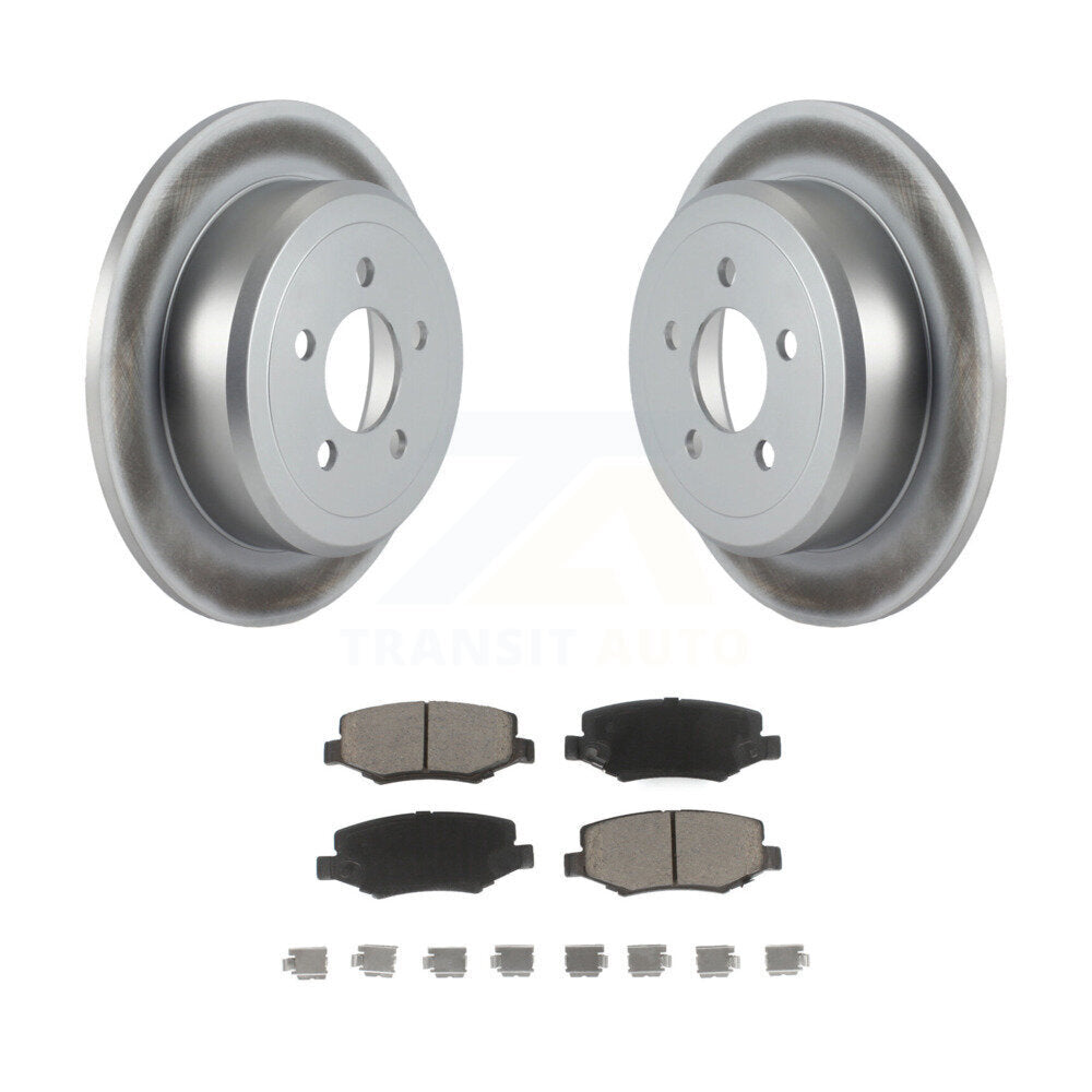 Rear Coated Disc Brake Rotors And Ceramic Pads Kit For Jeep Liberty Dodge Nitro