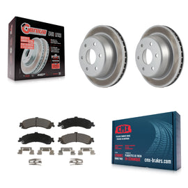 Rear Coat Brake Rotors Ceramic Pad Kit For Chevrolet Silverado 1500 GMC Tahoe XL