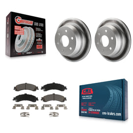 [Rear] 2002 Chevrolet Suburban 1500 4WD Premium Coated Rotors & Ceramic Pads Brake Kit For Max Braking