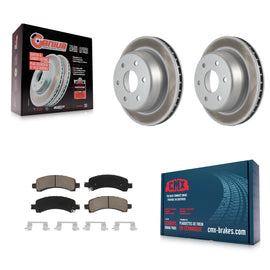 Rear Coated Brake Rotor Ceramic Pad Kit For Chevrolet Tahoe GMC Suburban 1500 XL