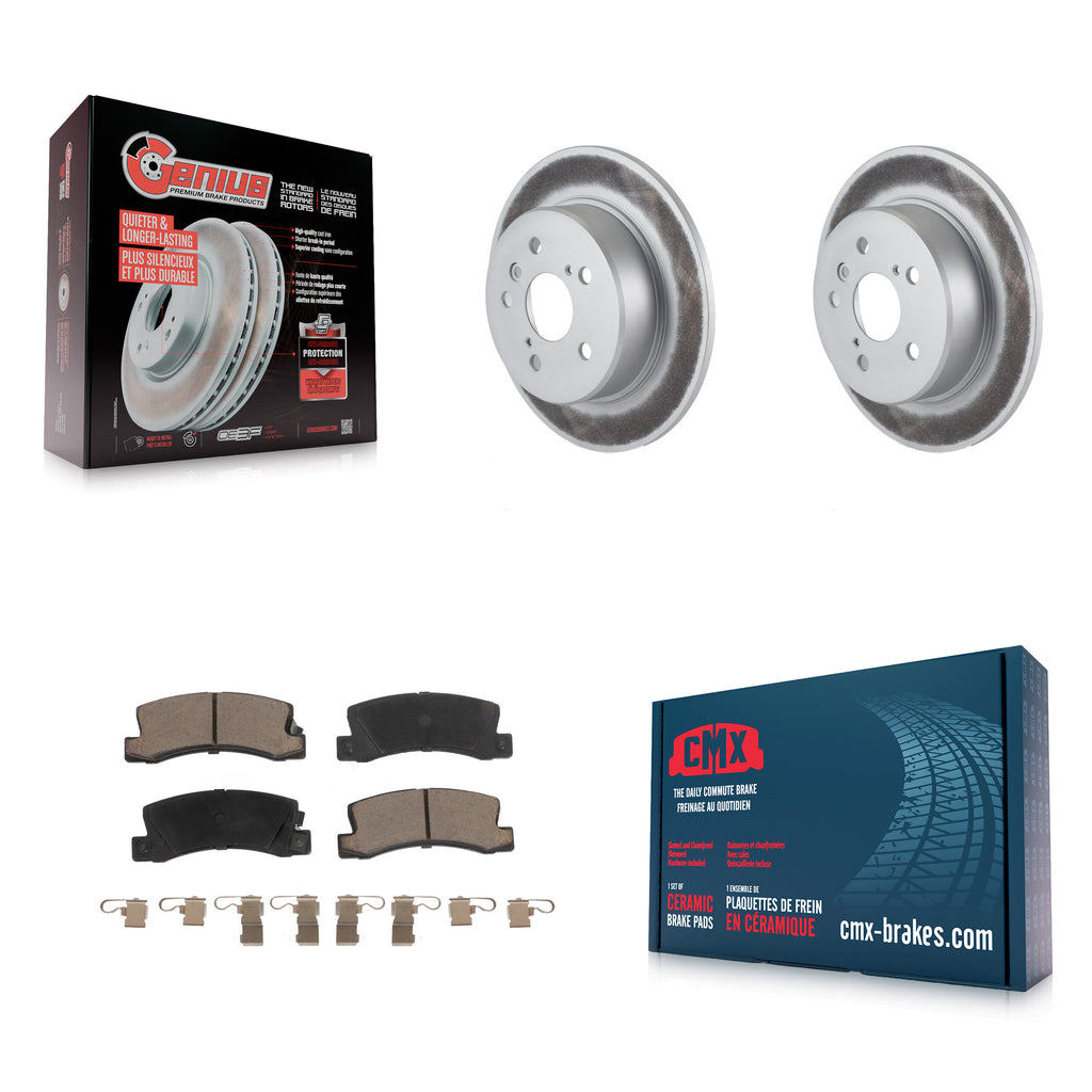 [Rear] 1999-2003 Lexus RX300 AWD Premium Coated Rotors & Ceramic Pads Brake Kit For Max Braking