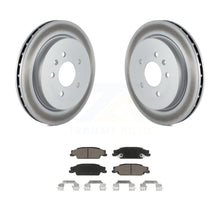 Charger l&#39;image dans la galerie, Rear Coated Disc Brake Rotors And Ceramic Pads Kit For Cadillac CTS STS