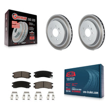 Charger l'image dans la galerie, Rear Coated Brake Rotor &amp; Ceramic Pad Kit For Cadillac Seville With Vented