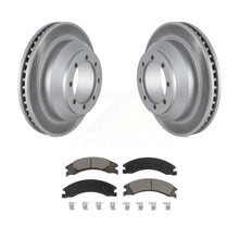 Load image into Gallery viewer, Rear Coated Disc Brake Rotor Ceramic Pad Kit For Ford E-350 Super Duty Econoline