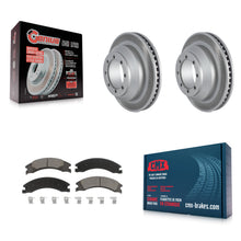 Load image into Gallery viewer, Rear Coated Disc Brake Rotor Ceramic Pad Kit For Ford E-350 Super Duty Econoline
