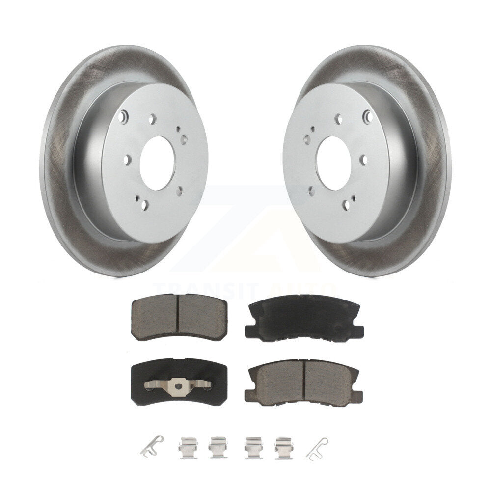 Rear Coated Disc Brake Rotors And Ceramic Pads Kit For Mitsubishi Endeavor