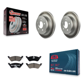Rear Coated Brake Rotors Ceramic Pad Kit For Dodge Grand Caravan Chrysler Town &