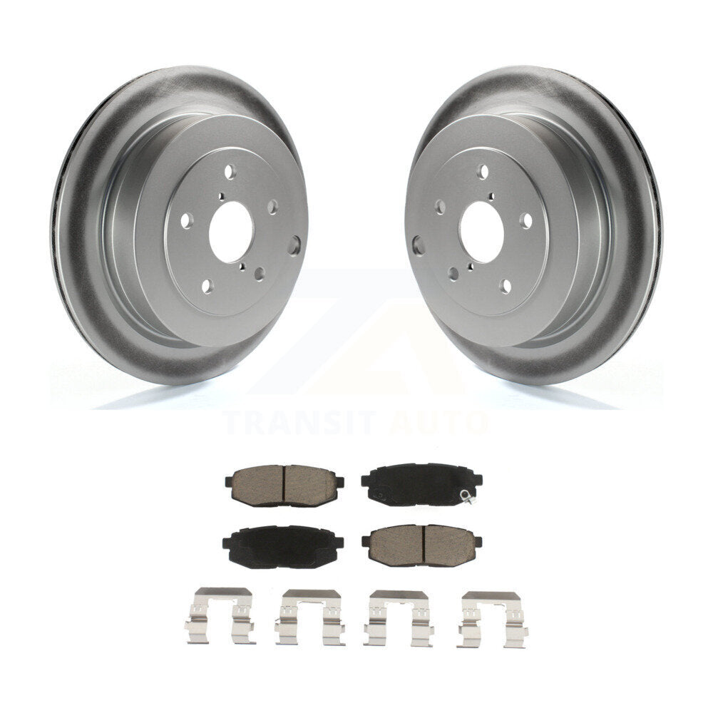 Rear Coated Disc Brake Rotors And Ceramic Pads Kit For Subaru Tribeca B9