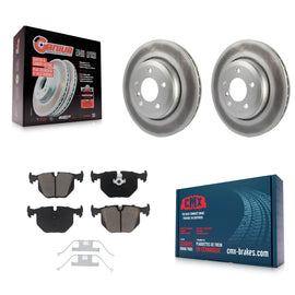 Rear Coated Disc Brake Rotors And Ceramic Pads Kit For BMW 330Ci 330i 330xi