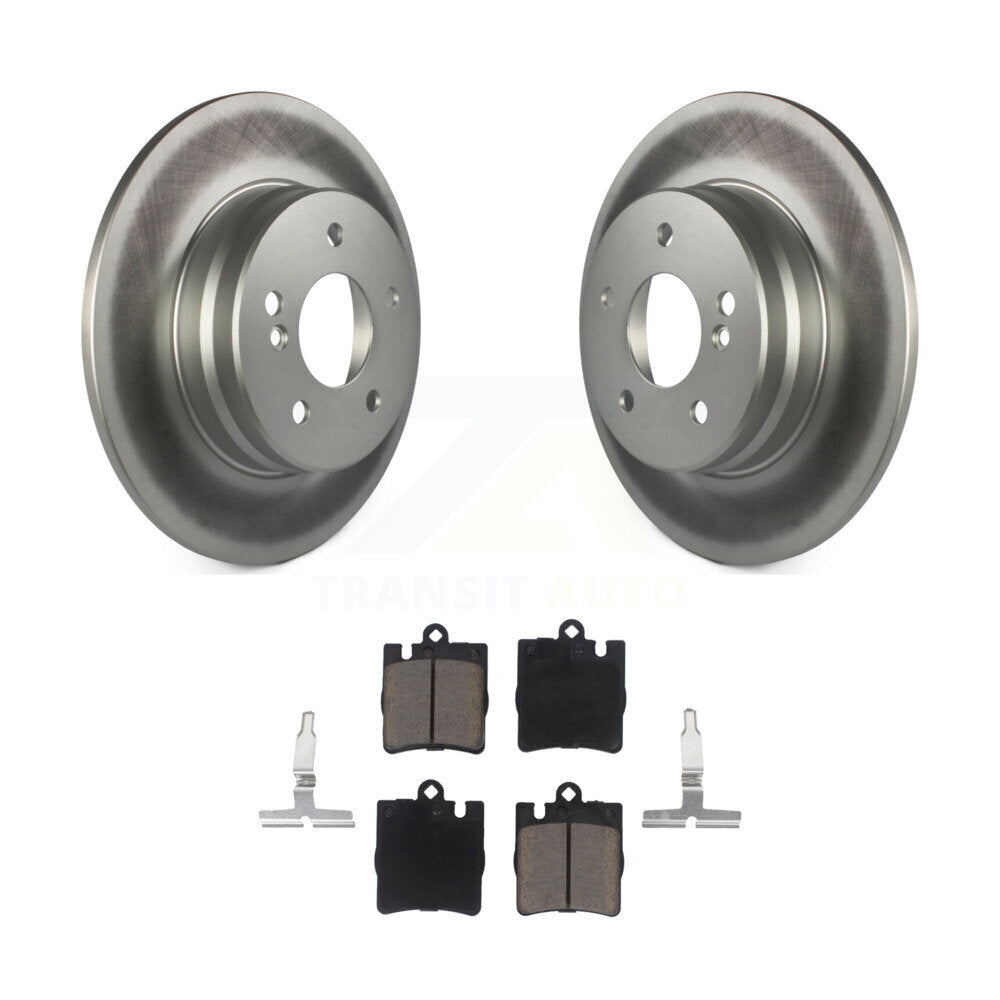 Rear Coated Brake Rotors Ceramic Pad Kit For Mercedes-Benz E320 C230 C240 CLK320